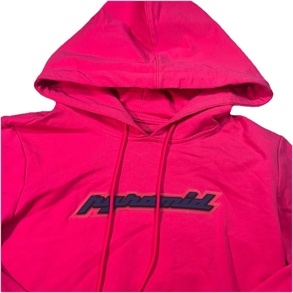 Women's Black Pyramid Pink Sweatshirt‎ Hoodie Size Large EUC